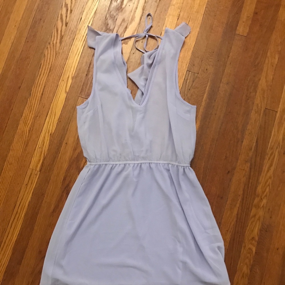 TOBI Light Purple Dress with Open Back and Ruffles